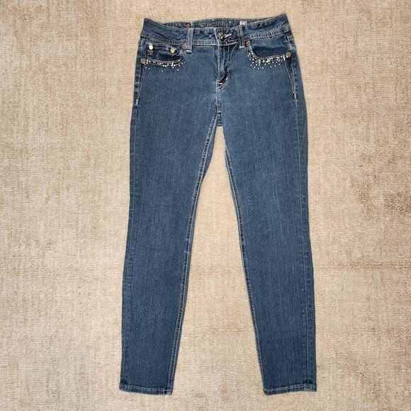 Miss Me Gem Embellished Jeggings Women's Size 29 - Picture 1 of 9